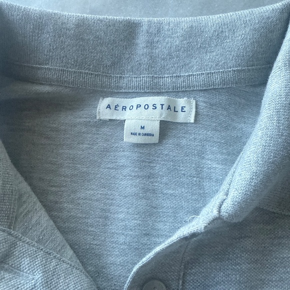 Aeropostale Heather Gray button down polo - Picture 3 of 6